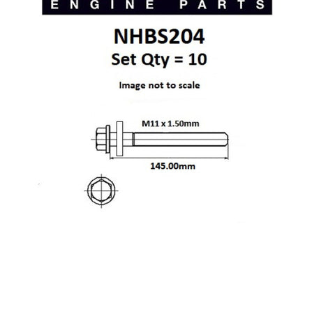 Head Bolt Set CHRYSLER EDZ 2430CC 16V DOHC NHBS204 - ENGINE PRO