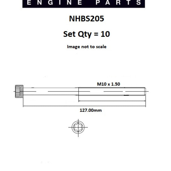 Head Bolt Set AUDI AXW BLR BLY VOLKS BLR BLX NHBS205 - FAI