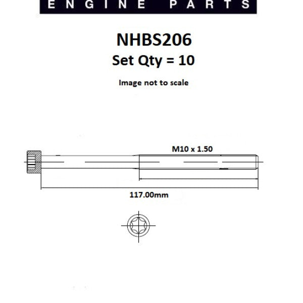 Head Bolt Set AUDI BGB BPJ BWA VOLKS AXX BWA NHBS206 - FAI