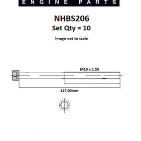 Head Bolt Set AUDI BGB BPJ BWA VOLKS AXX BWA NHBS206 - FAI