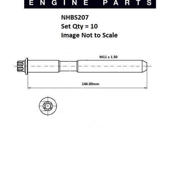 Head Bolt Set CITROEN DV6 FORF HHJ PEUGEOT NHBS207 - FAI