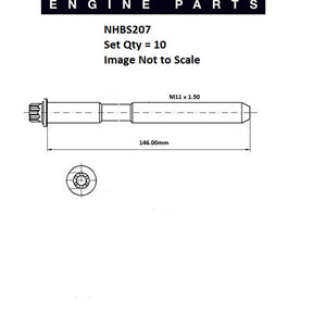 Head Bolt Set CITROEN DV6 FORF HHJ PEUGEOT NHBS207 - FAI