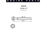 Head Bolt Set NISSAN KA24E SOHC 12V Z24 SOHC NHBS209 - ENGINE PRO