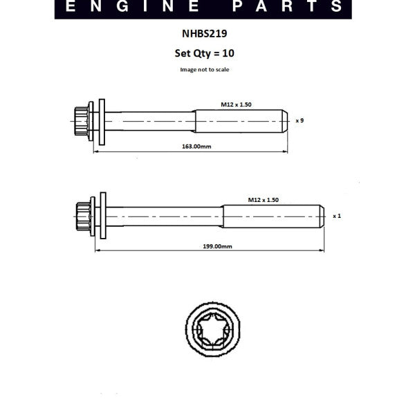 Head Bolt Set HONDA F23A1 F23A7 F23Z2 F23Z4 NHBS219 - ENGINE PRO