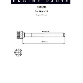 Head Bolt Set AUDI CAAC CAGA VOLKS CCHA CDBA NHBS221 - FAI