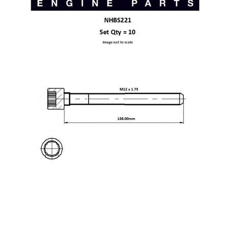 Head Bolt Set AUDI CAAC CAGA VOLKS CCHA CDBA NHBS221 - FAI
