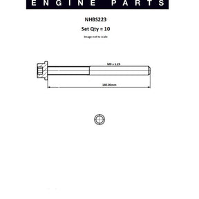Head Bolt Set VOLKSWAGEN BBY BKY BUD AHW NHBS223 - FAI