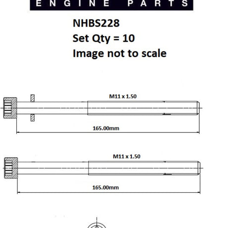 Head Bolt Set CHRYSLER MITSUBISHI NHBS228 - ENGINE PRO