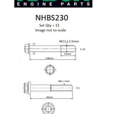 Head Bolt Set Suzuki J18A J20A DOHC 16V FI NHBS230 - Nason