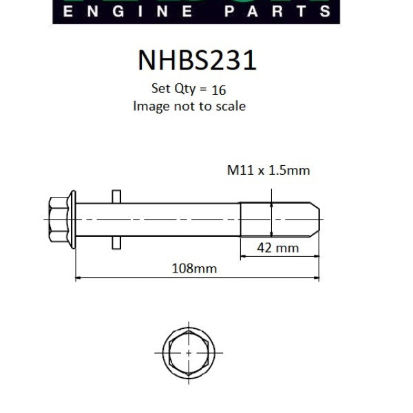 Head Bolt Set SUZUKI H20A H25A H27A NHBS231 - NASON