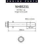 Head Bolt Set SUZUKI H20A H25A H27A NHBS231 - Nason