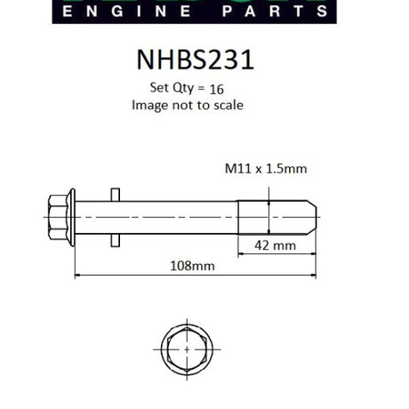 Head Bolt Set SUZUKI H20A H25A H27A NHBS231 - Nason