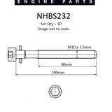Head Bolt Set NISSAN KA24DE DOHC 16V NHBS232 - Nason