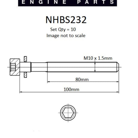 Head Bolt Set NISSAN KA24DE DOHC 16V NHBS232 - Nason
