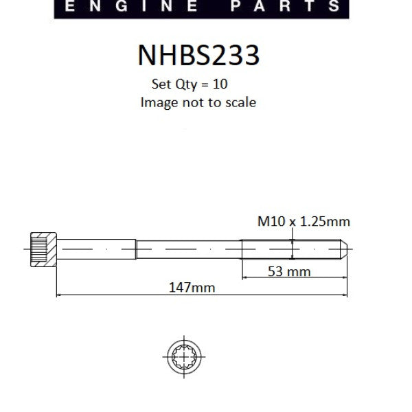 Head Bolt Set TOYOTA 2ZZ-GE VVT DOHC 16V NHBS233 - NASON