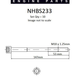 Head Bolt Set TOYOTA 2ZZ-GE VVT DOHC 16V NHBS233 - NASON