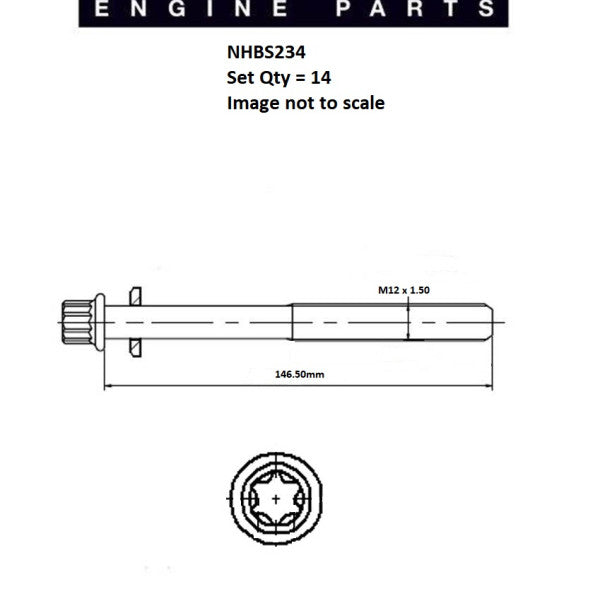 Head Bolt Set RANGE ROVER BMW M57 NHBS234 - FAI