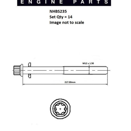 Head Bolt Set BMW M57N2 D30 DOHC 24V Turbo NHBS235 - FAI