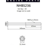 Head Bolt Set MAZDA L3-VDT NHBS236 - Nason