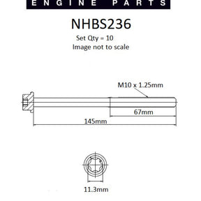 Head Bolt Set MAZDA L3-VDT NHBS236 - NASON