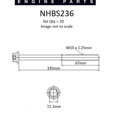 Head Bolt Set MAZDA L3-VDT NHBS236 - Nason