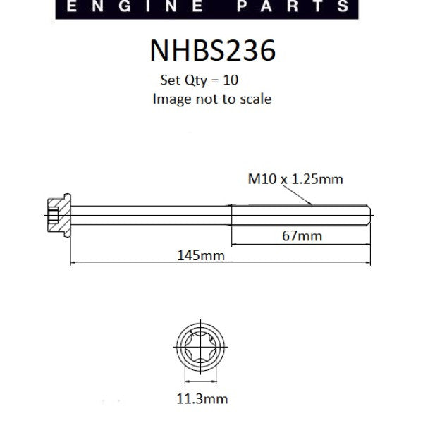 Head Bolt Set MAZDA L3-VDT NHBS236 - NASON