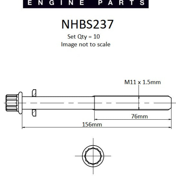 Head Bolt Set HONDA K20A2 K20A3 K20Z2 DOHC NHBS237 - NASON
