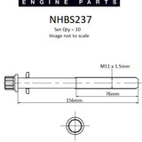 Head Bolt Set HONDA K20A2 K20A3 K20Z2 DOHC NHBS237 - Nason