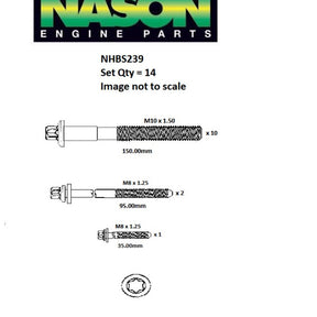 Head Bolt Set BMW N1# PEUGEOT EP6# NHBS239 - FAI