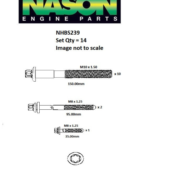 Head Bolt Set BMW N1# PEUGEOT EP6# NHBS239 - FAI
