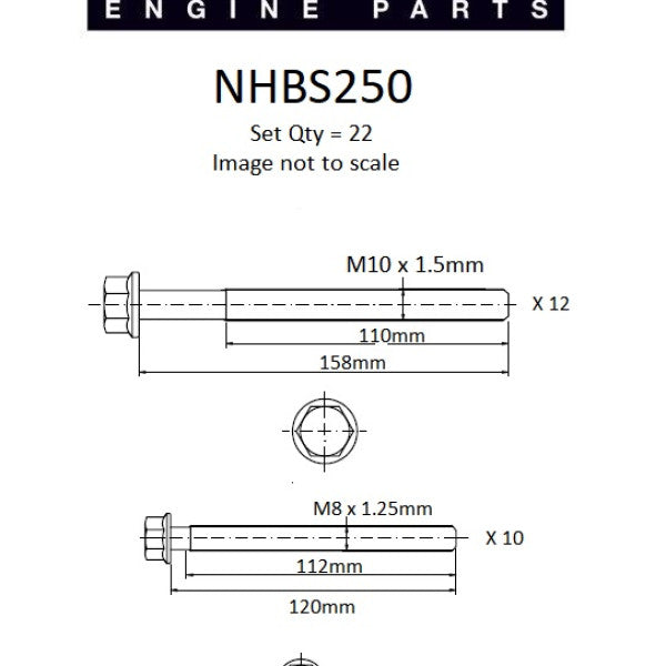 Head Bolt Set FORD MAZDA 3.2 P5AT DIESEL NHBS250 - NASON