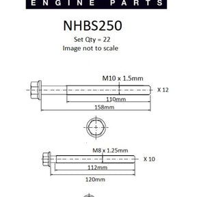 Head Bolt Set FORD MAZDA 3.2 P5AT DIESEL NHBS250 - NASON