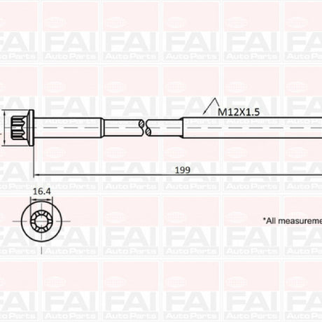 Head Bolt Set BMW N47D20 N47SD20 DOHC 16V NHBS257 - FAI