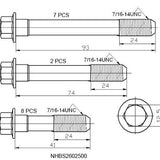 Head Bolt Set CHEVROLET 283 307 327 350 OHV NHBS270H - Nason