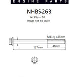 Head Bolt Set SUZUKI J20B J24B NHBS263 - Nason