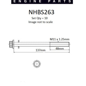 Head Bolt Set SUZUKI J20B J24B NHBS263 - NASON