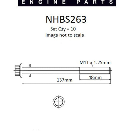 Head Bolt Set SUZUKI J20B J24B NHBS263 - Nason