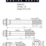 Head Bolt Set CHEVROLET 283 307 327 350 OHV NHBS270 - ENGINE PRO