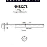 Head Bolt Set HOLDEN Z20D1 Z22D1 NHBS278 - Nason
