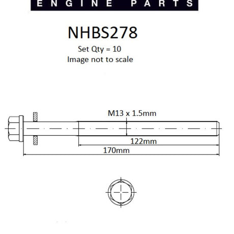 Head Bolt Set HOLDEN Z20D1 Z22D1 NHBS278 - Nason