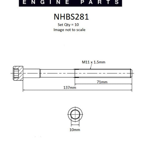 Head Bolt Set TOYOTA 1AZ-FSE NHBS281 - Nason