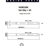 Head Bolt Set HYUNDAI G4KA G4KC G4KS G4KE NHBS286 - FAI