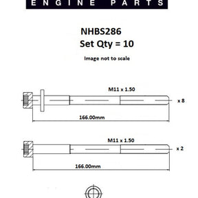 Head Bolt Set HYUNDAI G4KA G4KC G4KS G4KE NHBS286 - FAI