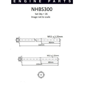 Head Bolt Set TOYOTA 1HD-FT 1HD-FTE NHBS300 - NASON