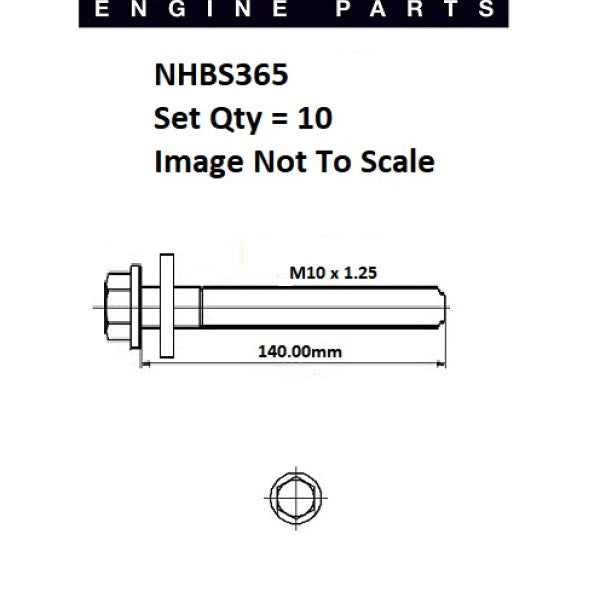 Head Bolt Set HONDA D17A NHBS365 - ENGINE PRO
