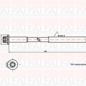 Head Bolt Set FORD FYJ DURATEC 1.6 DOHC 16V NHBS489 - FAI