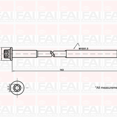 Head Bolt Set FORD FYJ DURATEC 1.6 DOHC 16V NHBS489 - FAI