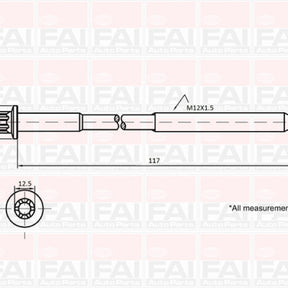 Head Bolt Set RENAULT F4R NHBS503 - FAI