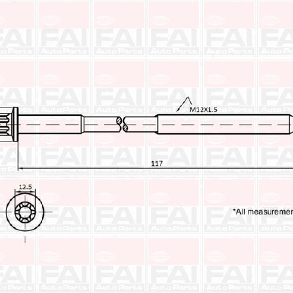 Head Bolt Set RENAULT F4R NHBS503 - FAI