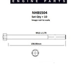 Head Bolt Set BMW 520i M10 NHBS504 - Nason